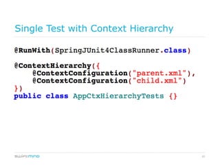 25
Single Test with Context Hierarchy
 