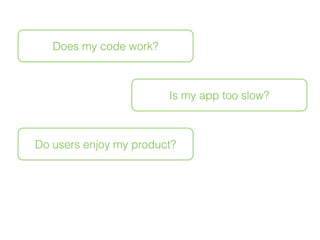 js test driver
unit testing
integration tests
end to end testing
functional tests
mocha
phantomjs
casperjs
TDD
testacular
karma
venus
sinon
stubs
mocks
spies
ﬁxtures
test harness
CI
expect
jasmine
intern
selenium headless browser
hudson travis
web driver
???
 