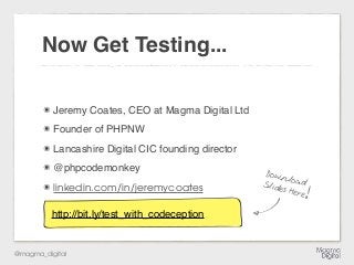 Testing with Codeception | PPT