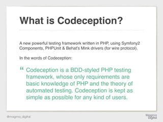 Testing with Codeception | PDF