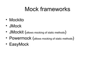 Testing – With Mock Objects | PPT