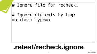 @roesslerj33
# Ignore file for recheck.
# Ignore elements by tag:
matcher: type=a
.retest/recheck.ignore
 