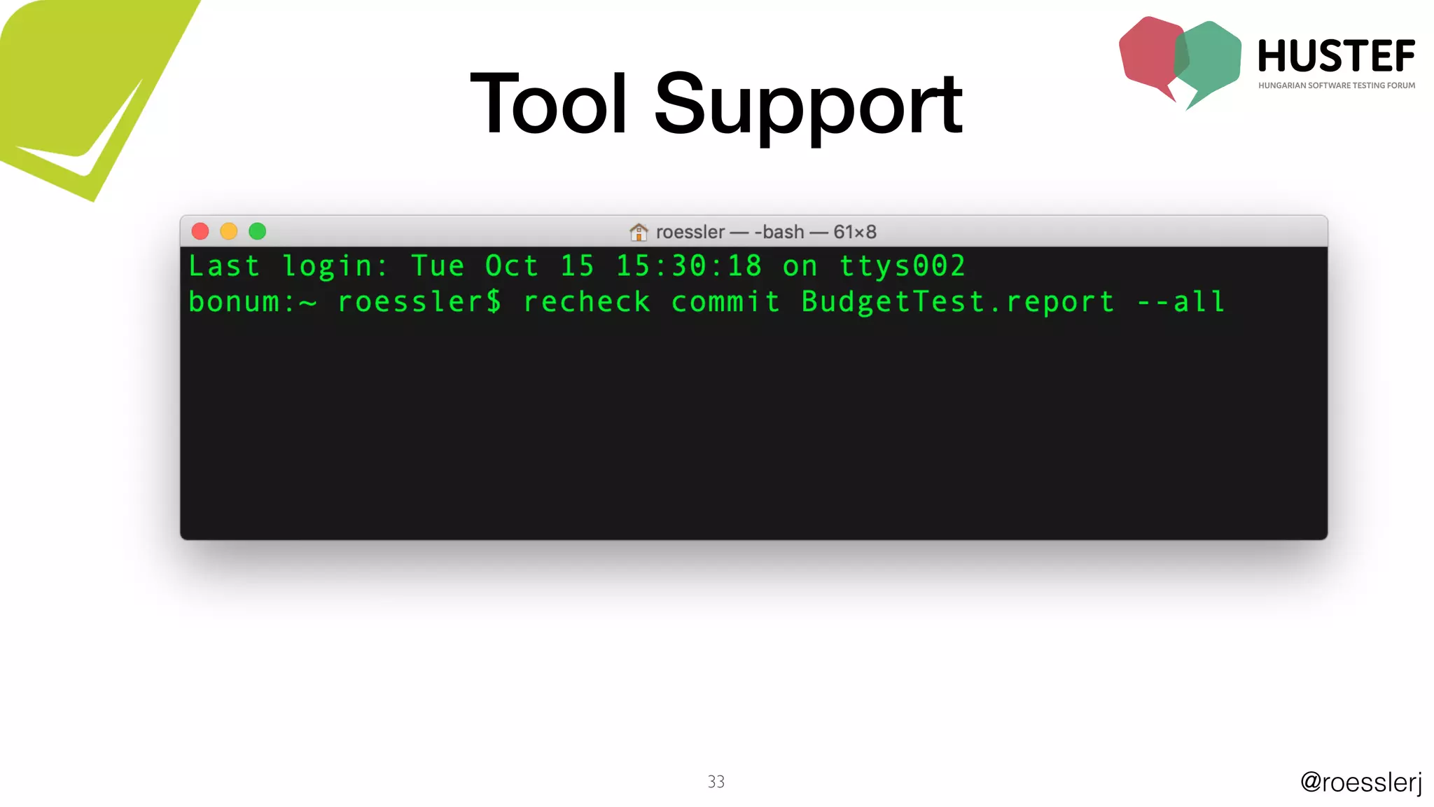 @roesslerj33
Tool Support
 