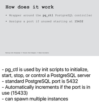 Testing with PostgreSQL | PDF
