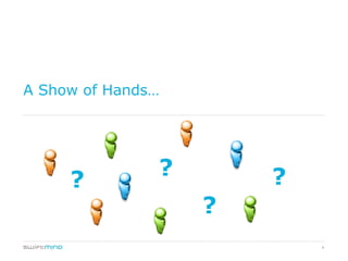 4
A Show of Hands…
? ?
?
?
 