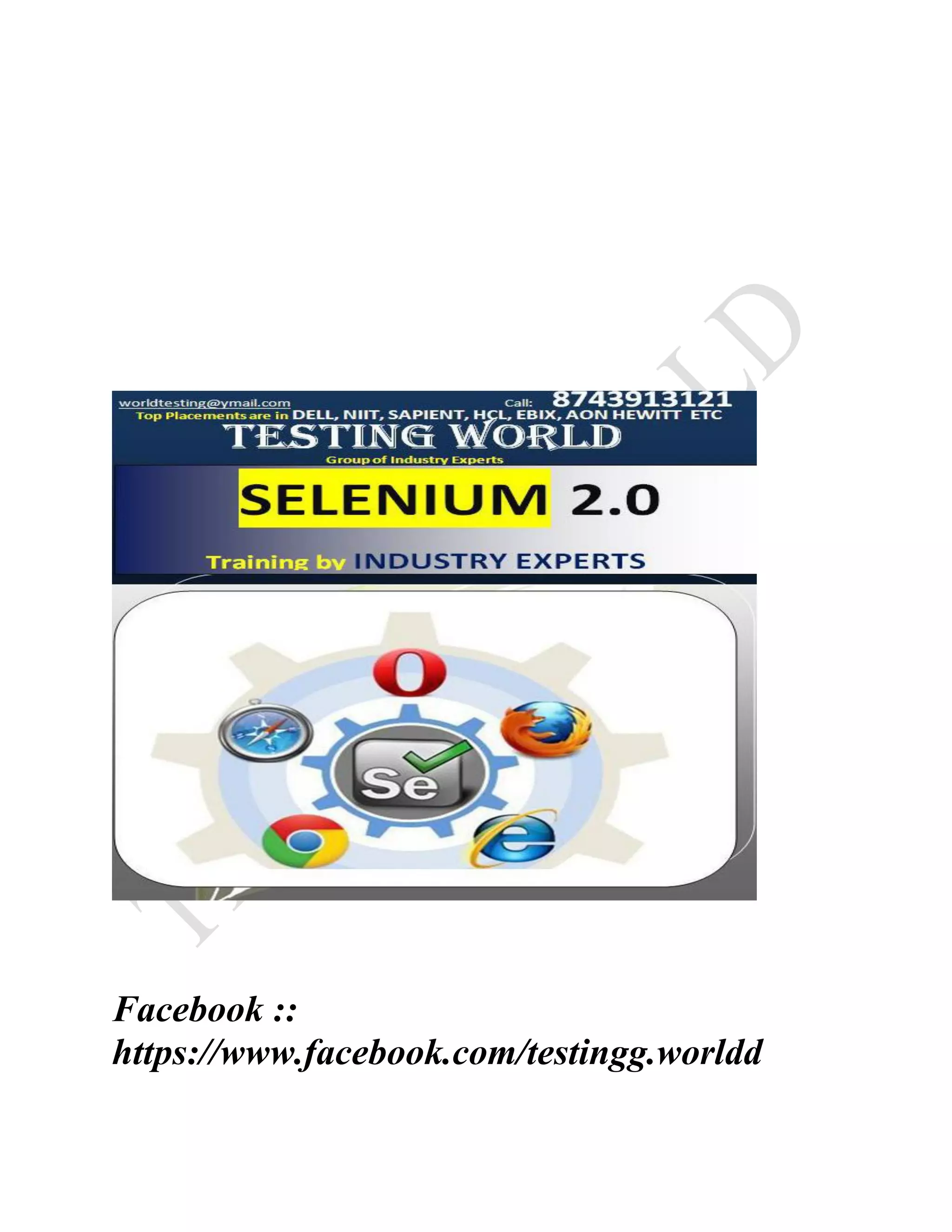 Testing world selenium_start_chapter1 (1) | PDF