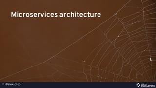 @alexsotob11
Microservices architecture
 