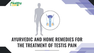Ayurvedic And Home Remedies For The Treatment Of Testis Pain