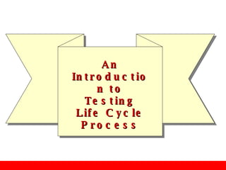 An Introduction to Testing Life Cycle Process 
