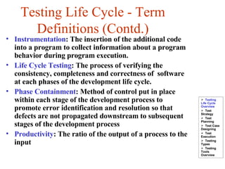 Test Life Cycle | PPT