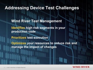 Windar Testing Programme Wind River Test Management | PPT