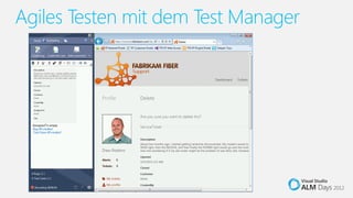 Agiles Testen mit dem Test Manager
 