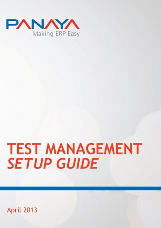 Test managementsetupguide | PDF