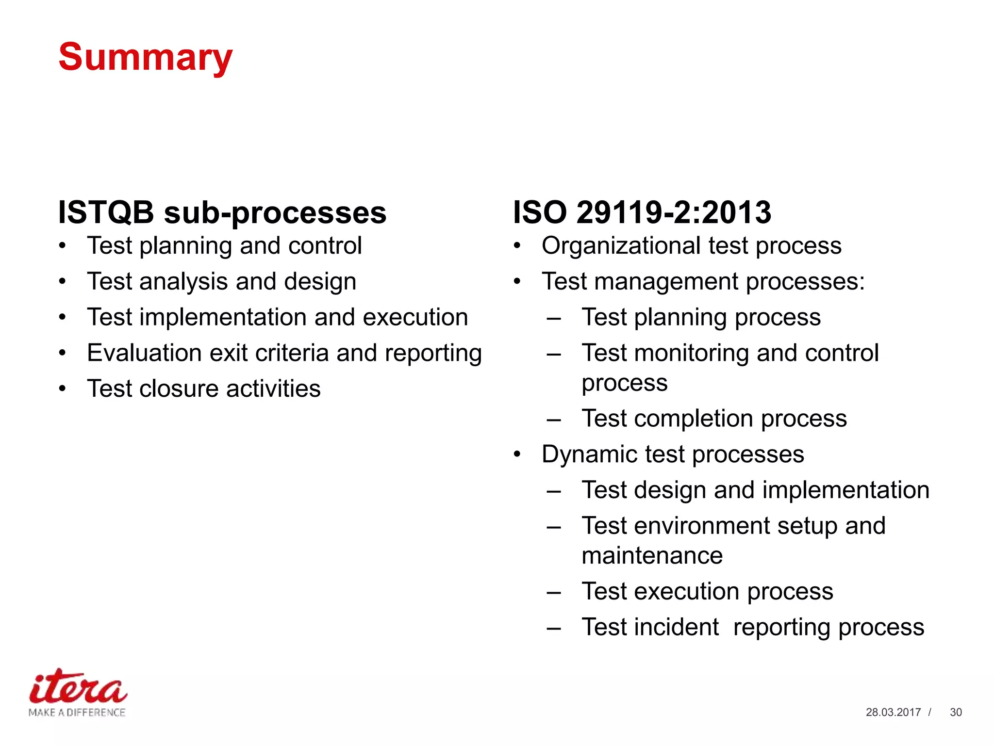 Test management with iso 29119 building up an efficient test process | PPTX