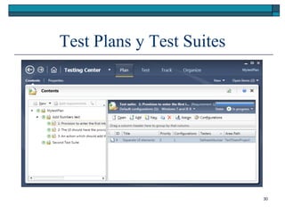 Test Plans y Test Suites




                           30
 