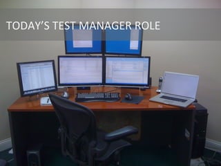 TODAY’S	
  TEST	
  MANAGER	
  ROLE	
  
 