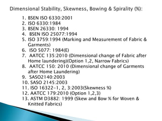 Test Methods for Textile Testing | PDF | Needlework | Arts and Crafts