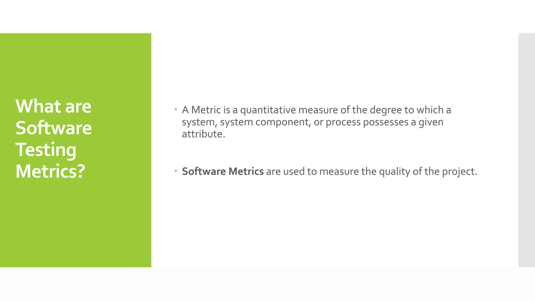 Software test metrics and measurements ppt