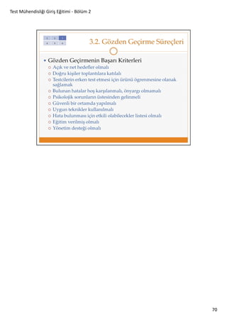 Test Mühendisliği Giriş Eğitimi - Bölüm 2

70

 