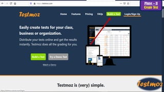 Phase – II
Create Test
 