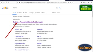 Phase – I
Reach to Site
 