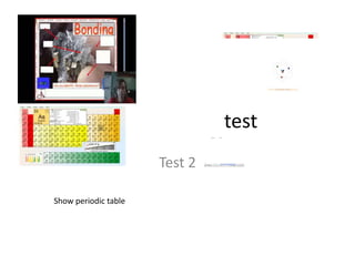 test Test 2 Show periodic table 