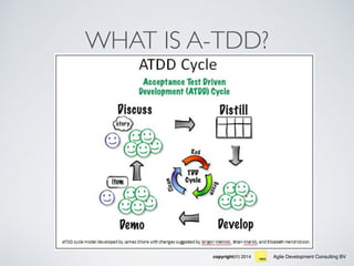 Agile Development Consulting BVcopyright(©) 2014
WHAT IS A-TDD?
 