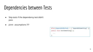 Testing Dependency TestNG - The Next Generation of Unit Testing | PDF