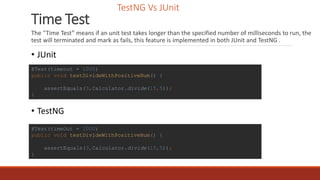 TestNG vs Junit | PPTX