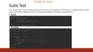 TestNG vs Junit | PPTX
