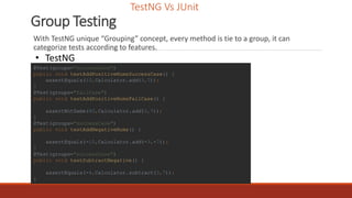 TestNG vs Junit | PPTX