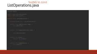 TestNG vs Junit | PPTX