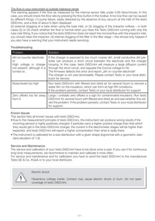 Hướng dẫn sử dụng đồng hồ đo hạt nano Testo DiSCmini | PDF