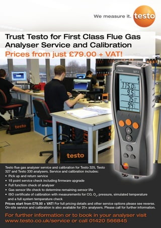 Testo - FGA Service and Calibration
