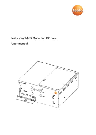 testo NanoMet3 Modul for 19“ rack
User manual
 