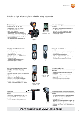 Testo Instruments 2012 overview | PDF