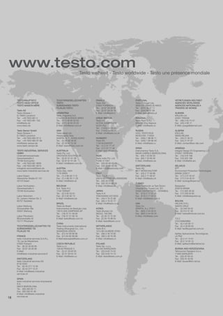 Testo Instruments 2012 overview | PDF