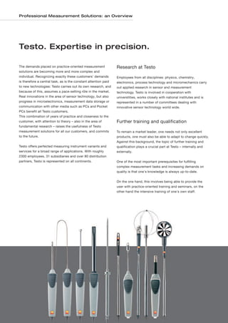 Testo Instruments 2012 overview | PDF