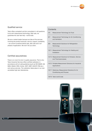 Testo Instruments 2012 overview | PDF