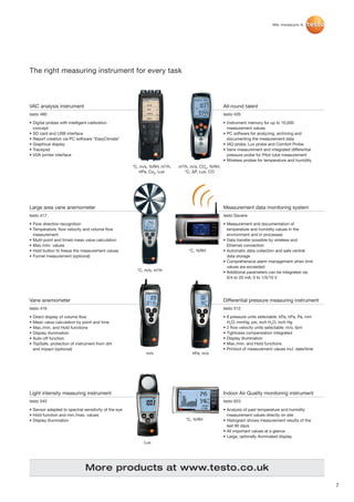 Testo Instruments 2012 overview | PDF