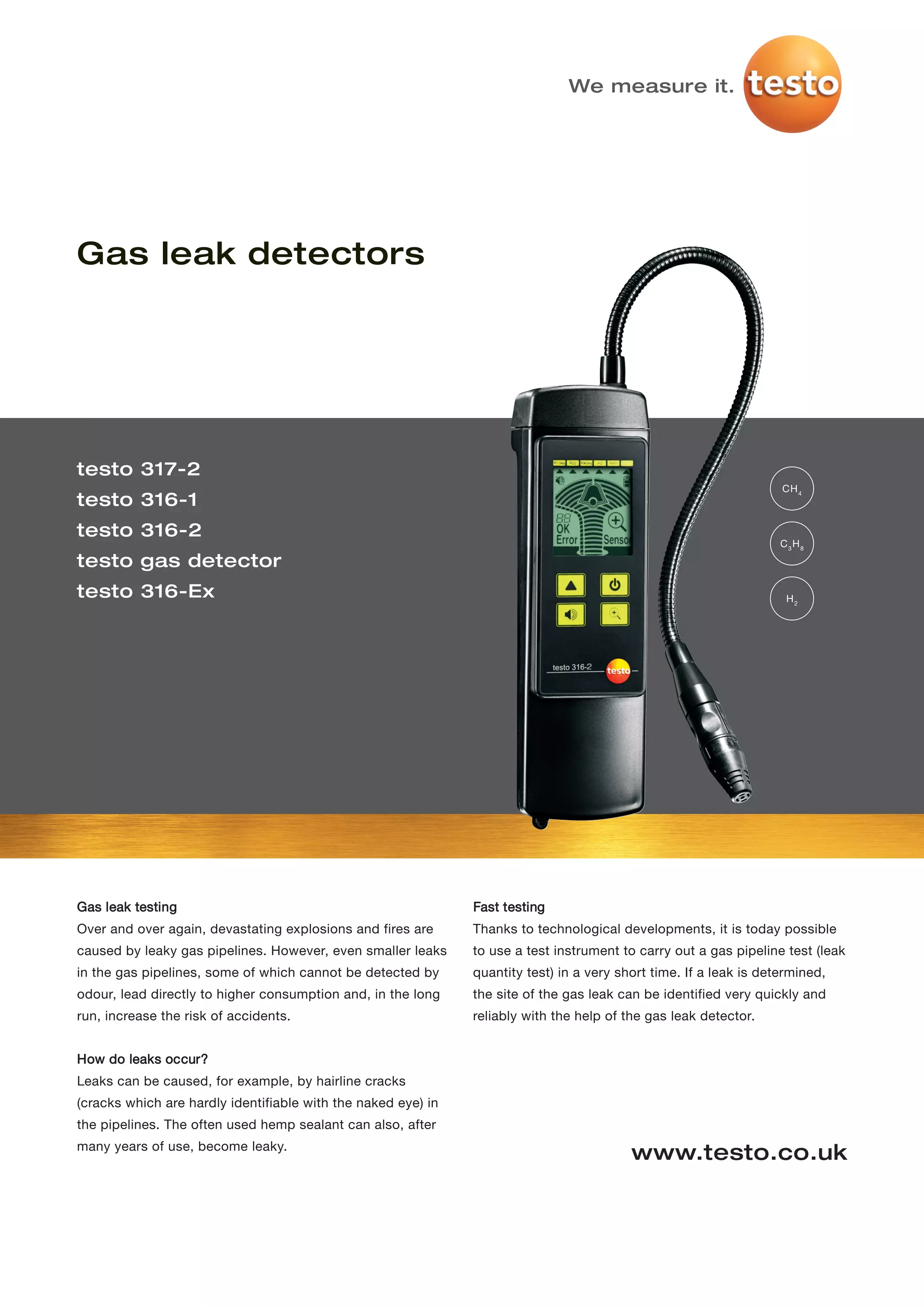 Testo 316 & 317 datasheet 2012 | PDF