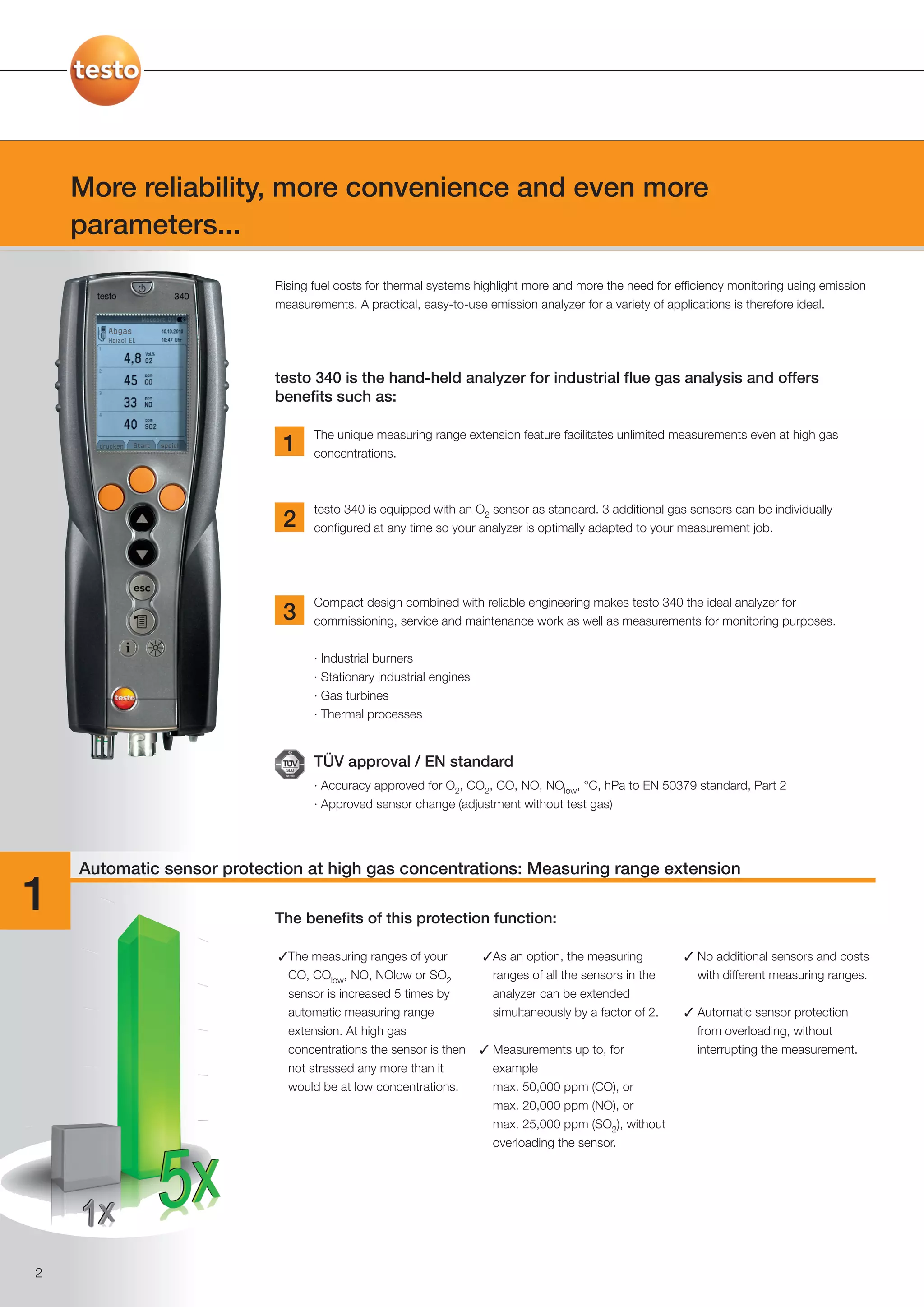 Testo 340 datasheet 2012 | PDF