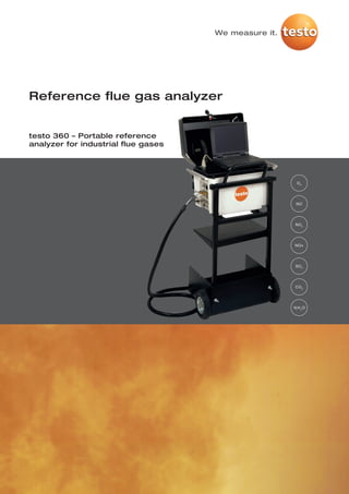 We measure it.




Reference flue gas analyzer


testo 360 – Portable reference
analyzer for industrial flue gases




                                                       O2




                                                       NO




                                                       NO 2




                                                      NOx




                                                       SO 2




                                                       CO 2




                                                      %H 2 O
 