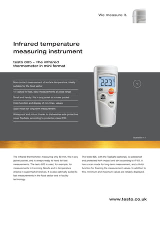 Testo 805 datasheet 2012 | PDF