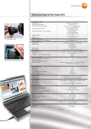 Testo 876 datasheet | PDF