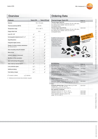 Testo 876 datasheet | PDF