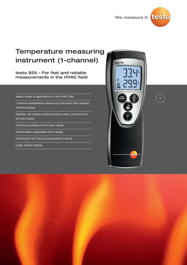Testo 925 datasheet 2012 | PDF