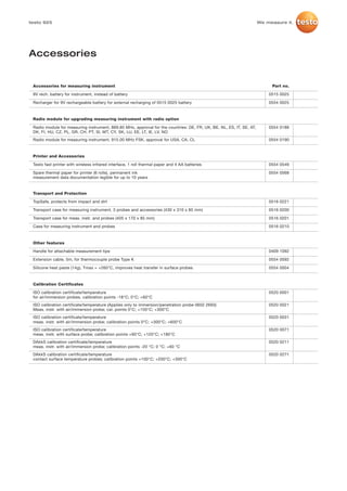 Testo 925 datasheet 2012 | PDF