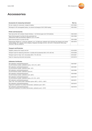 Testo 926 datasheet 2012 | PDF