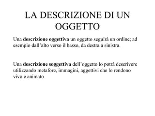 Il Testo descrittivo | PPT